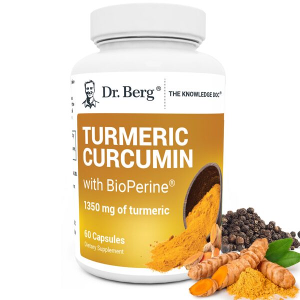 Version 1.0.0 Dr. Berg suplemento cúrcuma curcumina con bioPerine 60 cápsulas
