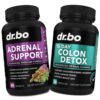 Frontal de la botella DR. BO suplemento adrenal y limpieza de colon