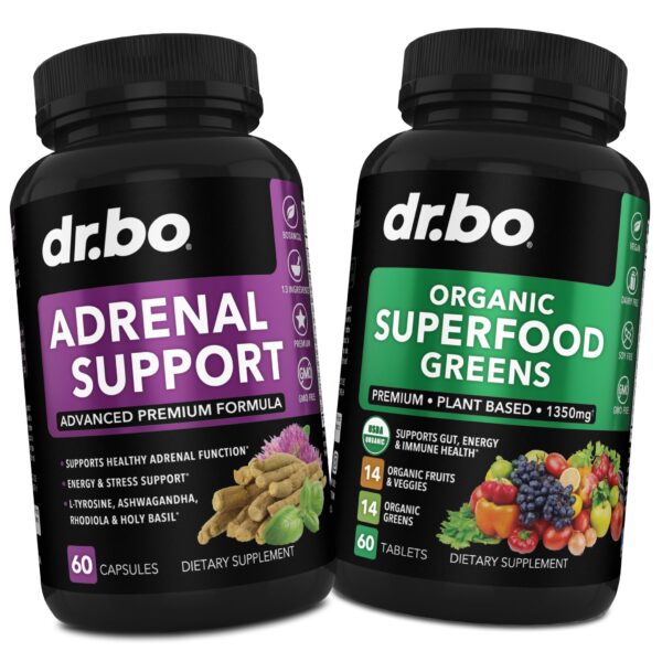 DR. BO Adrenal Support frasco y etiqueta