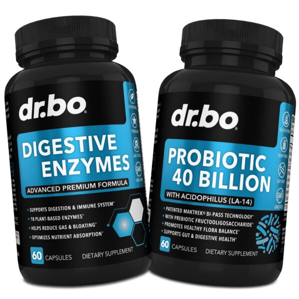 DR. BO Digestive Enzymes Probiotic envase-principal