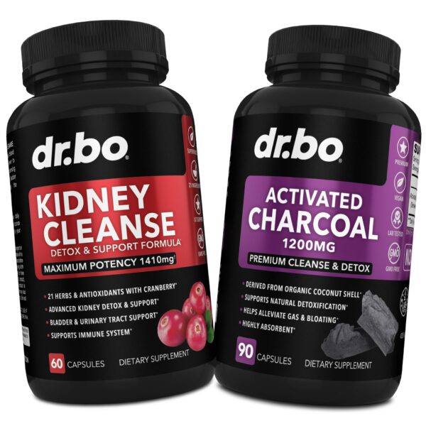 Dr. Bo limpieza renal detox con carbón activado frasco principal