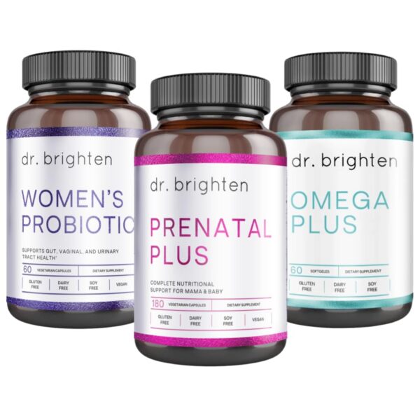 Version 1.0.0 Front view del kit Dr Brighten Prenatal Plus Omega Plus