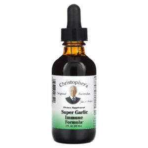 Version 1.0.0 Dr. Christopher's Heal Super Garlic Immune botella frontal