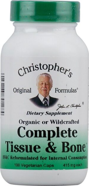 Frasco de Dr. Christopher's Complete Tissue y Bone Formula