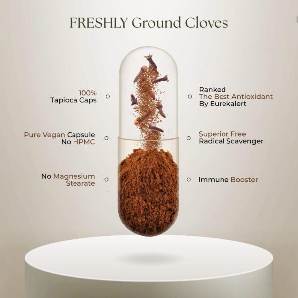 Etiqueta frontal de Dr Clark Store Cloves