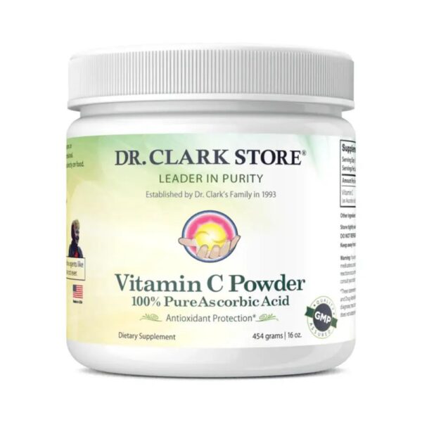 Dr Clark Vitamin C Powder etiqueta frontal