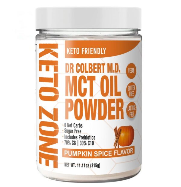Envase de Dr Colbert MD MCT Powder Pumpkin Spice