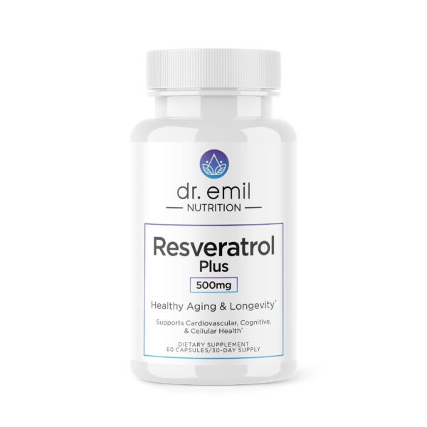 Frasco DR. EMIL Resveratrol 60 cápsulas