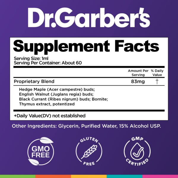 Etiqueta Dr. Garber's Gemmotherapy