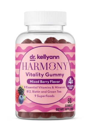 Version 1.0.0 Harmony Vitality Gomitas bayas mixtas Dr. Kellyann frontal