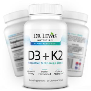 Frente del pack Dr Lewis Nutrition D3 K2