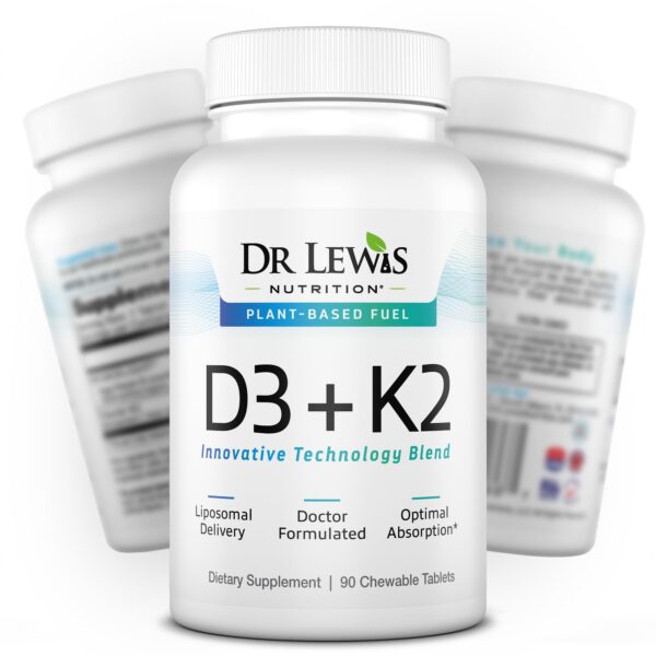 Frente del pack Dr Lewis Nutrition D3 K2