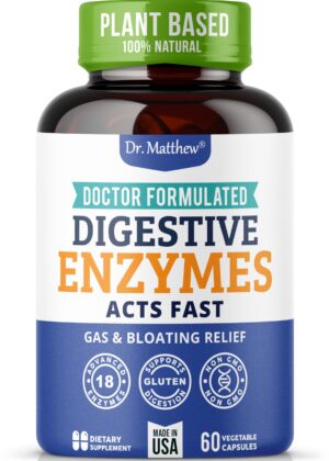 Botella Dr. Matthew Enzimas Digestivas para mujeres y hombres