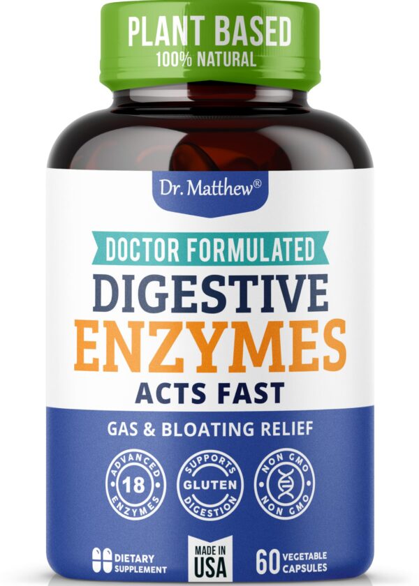 Version 1.0.0 Botella Dr. Matthew Enzimas Digestivas para mujeres y hombres