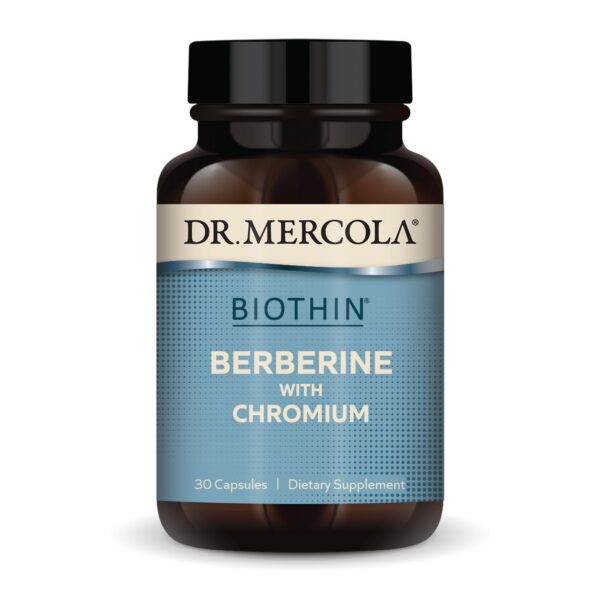 Frasco de Dr Mercola Biothin Berberine con Chromium