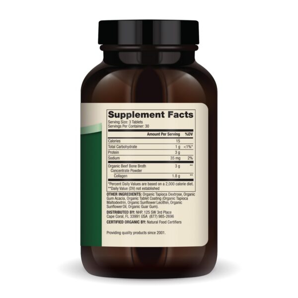 Etiqueta de Dr. Mercola Caldo de Hueso Orgánico