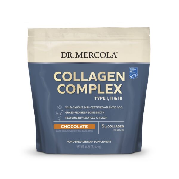 Version 1.0.0 Dr. Mercola Collagen Complex Powder frasco frontal