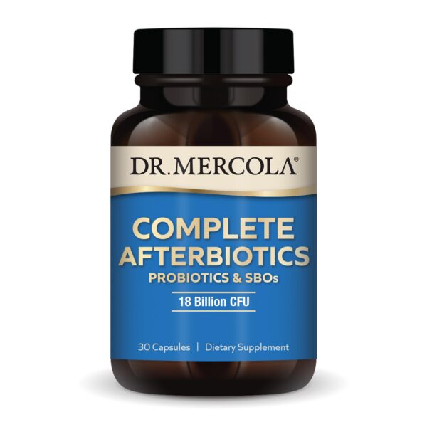 Version 1.0.0 Dr. Mercola Complete Afterbiotics probióticos y SBOs para salud intestinal