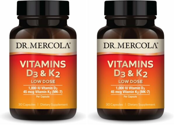 Dr Mercola D3 y K2 frasco 30 cápsulas