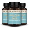Dr Mercola Hair Skin Nails cápsulas frontal