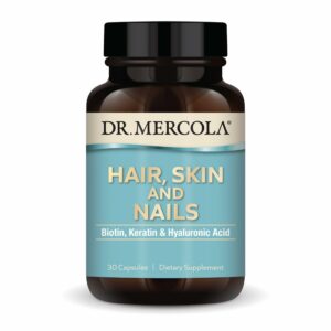 Version 1.0.0 Frente de envase Dr Mercola Hair, Skin & Nails