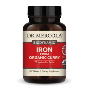 Dr Mercola Hierro Curry Orgánico — envase frontal