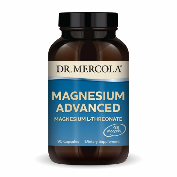 Dr Mercola Magnesio Advanced etiqueta frontal
