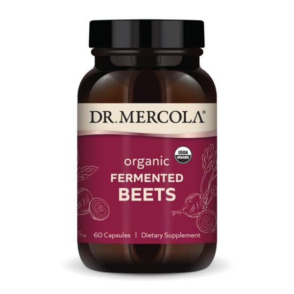 Dr Mercola Remolachas orgánicas fermentadas frasco frontal