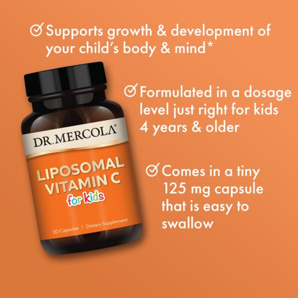 etiqueta suplemento Dr. Mercola vitamina c liposomal niños