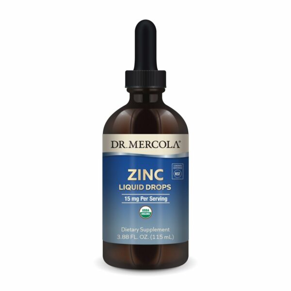 Dr Mercola zinc líquido 15 mg por porción
