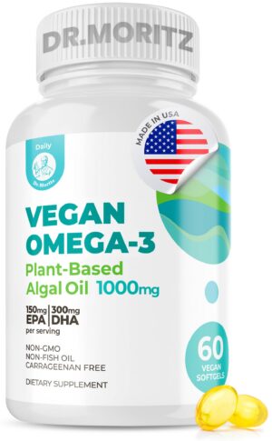 Version 1.0.0 DR. MORITZ Omega-3 vegano cápsulas front view