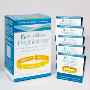 Dr Ohhira's Probiotics frasco y cápsulas