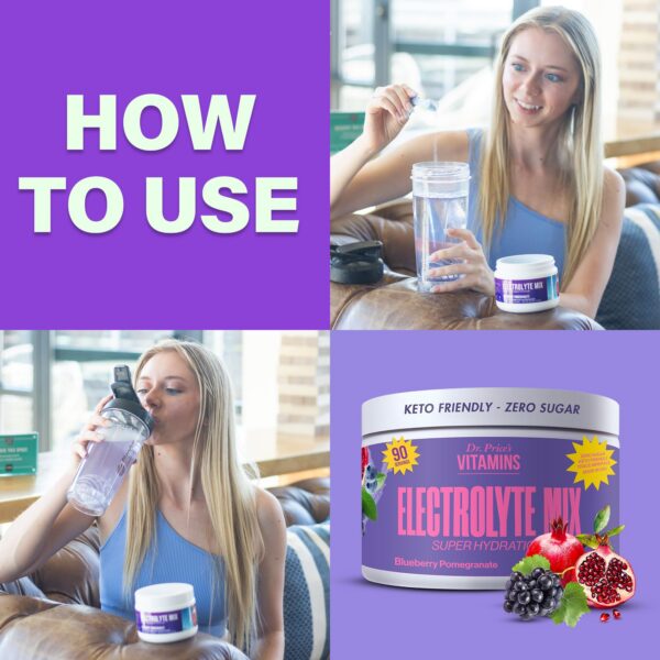 Envase con diseño azul y logotipo