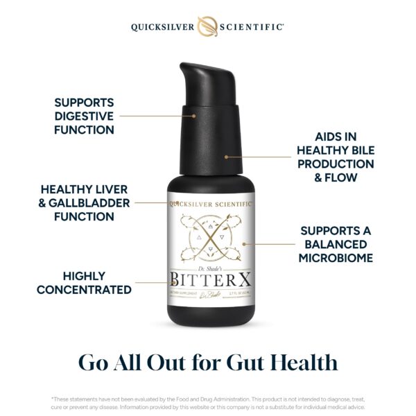 Etiqueta Dr. Shade's BitterX Quicksilver suplemento