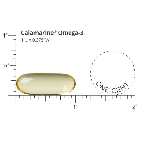 Frasco y etiqueta de CalaMarine Omega-3