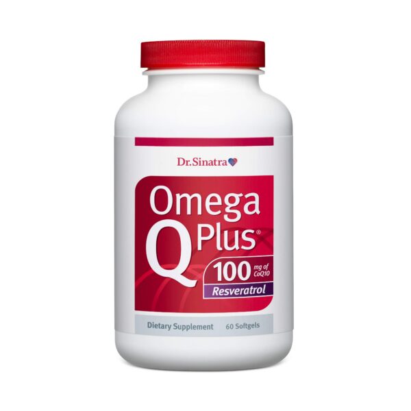 Version 1.0.0 Dr. Sinatra Omega Q Plus 100 Resveratrol envase
