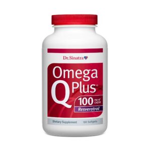 Dr. Sinatra Omega Q Plus 100 Resveratrol frasco frontal