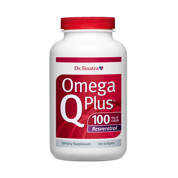 Dr. Sinatra Omega Q Plus 100 Resveratrol frasco frontal
