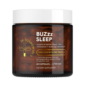 Dr Sosnowski's BUZzz suplemento sueño propóleo abeja 60 cápsulas vegetales