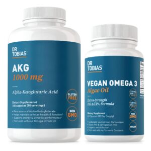 Frasco AKG Omega-3 algas vegano - frontal