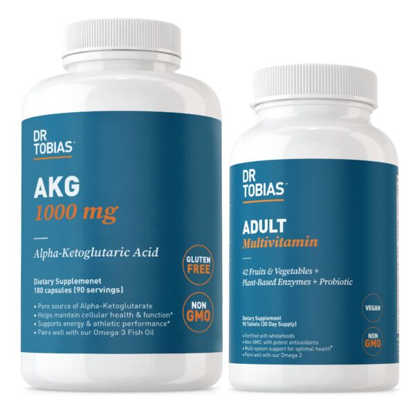 Version 1.0.0 Frasco AKG y multivitamínico para adultos