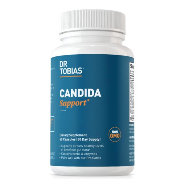 Frasco Dr. Tobias Apoyo contra Candida, 60 cápsulas