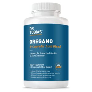 dr tobias cápsulas suplemento orégano ácido caprílico 120 unidades