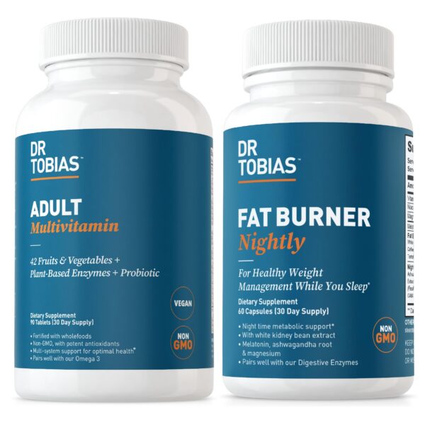 Dr Tobias Fat Burner Nightly Multivitamin etiqueta frontal