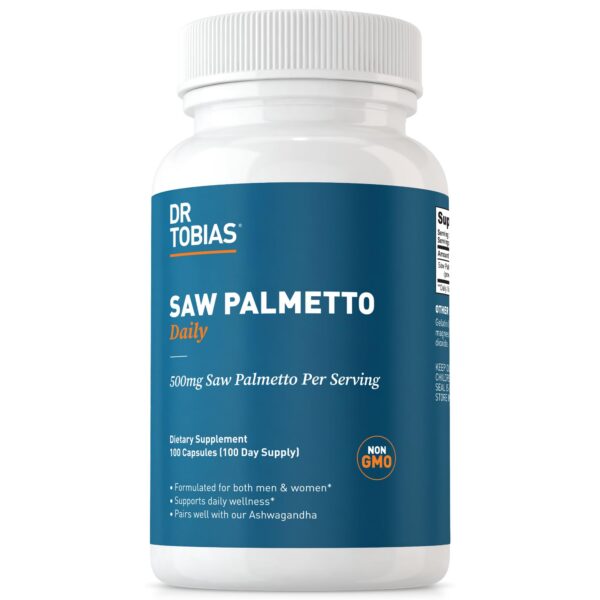 Dr. Tobias suplemento Saw Palmetto 500mg para hombres y mujeres