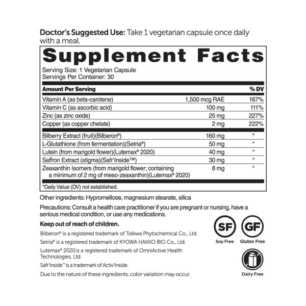 Etiqueta frontal Vision Essentials Ultra