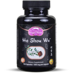 Frente de la botella Dragon Herbs He Shou Wu