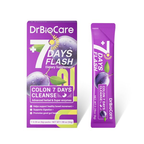 DrBioCare limpieza de colon detox 7 días sabor ciruela
