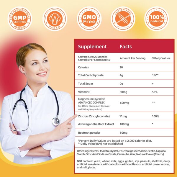 Frasco de gomitas en mesa