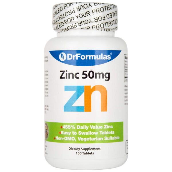 Version 1.0.0 Frente del envase DrFormulas Zinc para Acné
